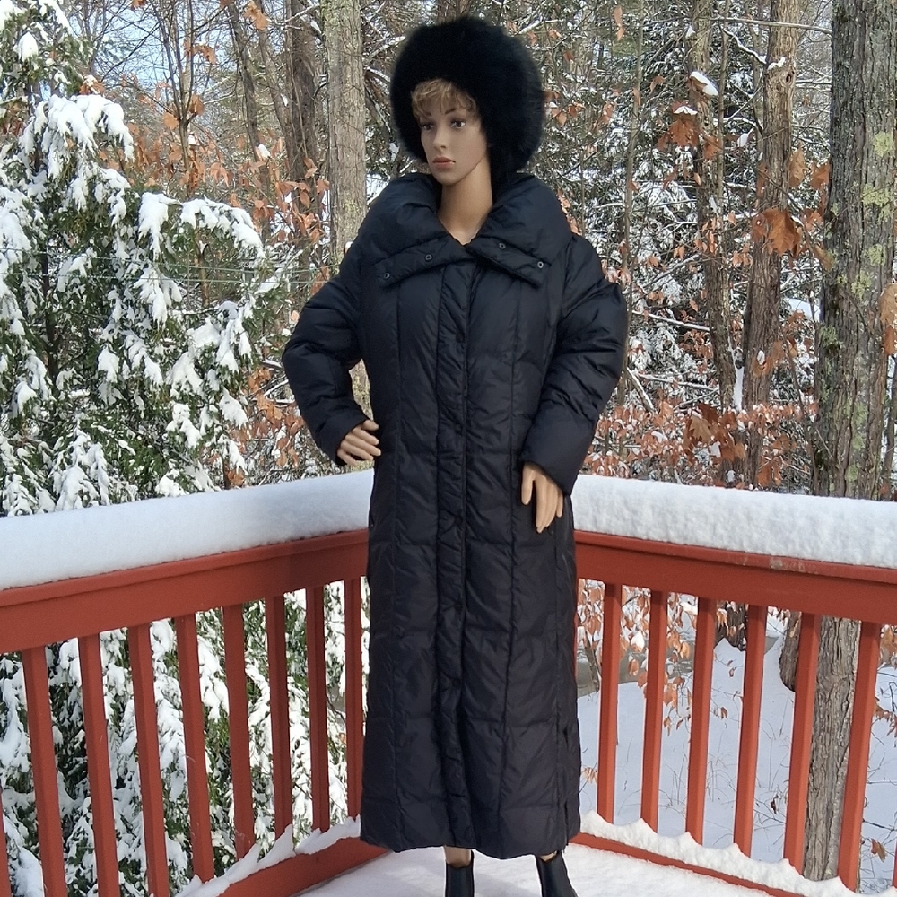 Cole Haan Women's Black Down Maxi Coat